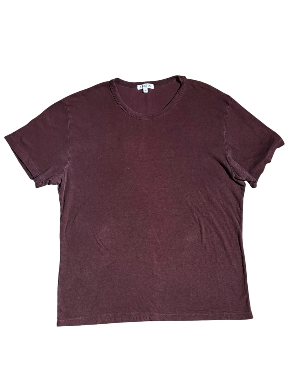 GUSTIN Short Sleeve Tee Shirt Burgundy